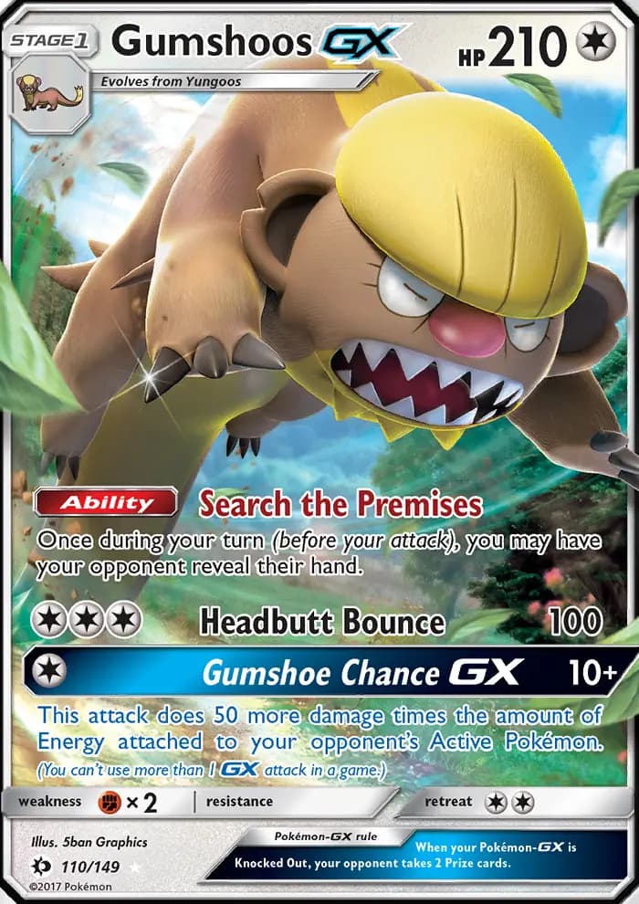 Gumshoos GX #110 — Sun & Moon