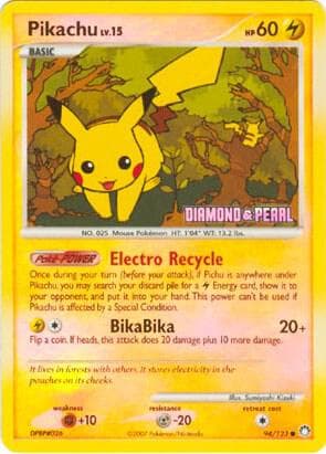 Pikachu #094 — Burger King Promos
