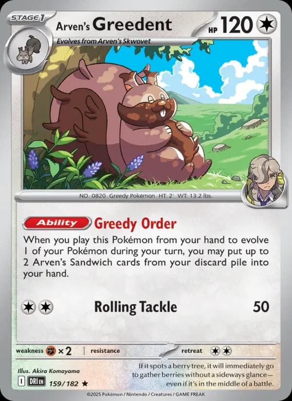 Arven's Greedent #159 — Destined Rivals