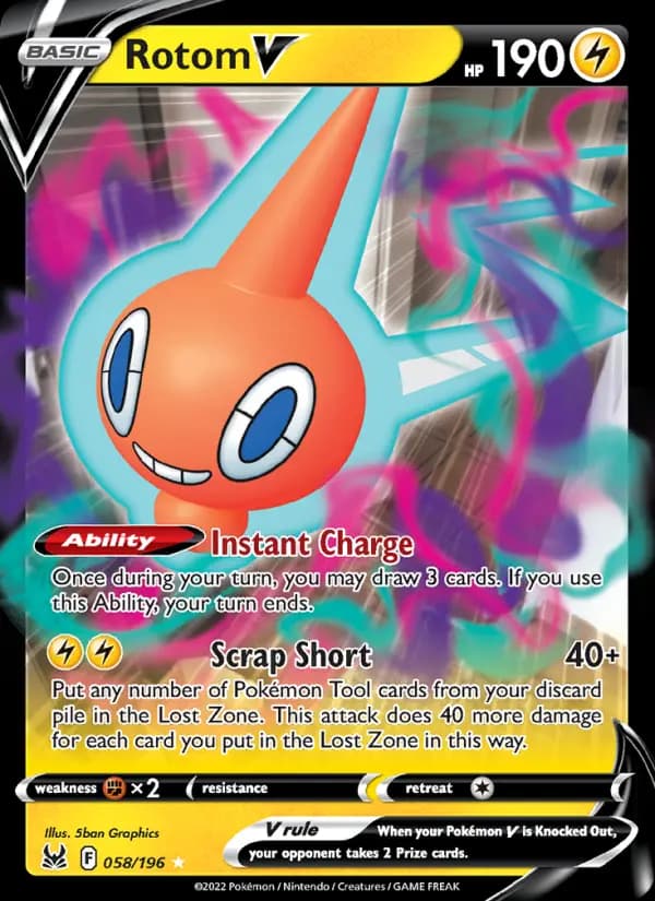 Rotom V #058 — Lost Origin