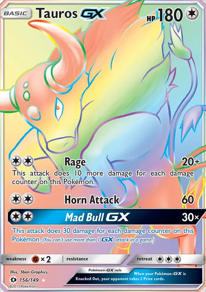 Tauros GX #156 — Sun & Moon