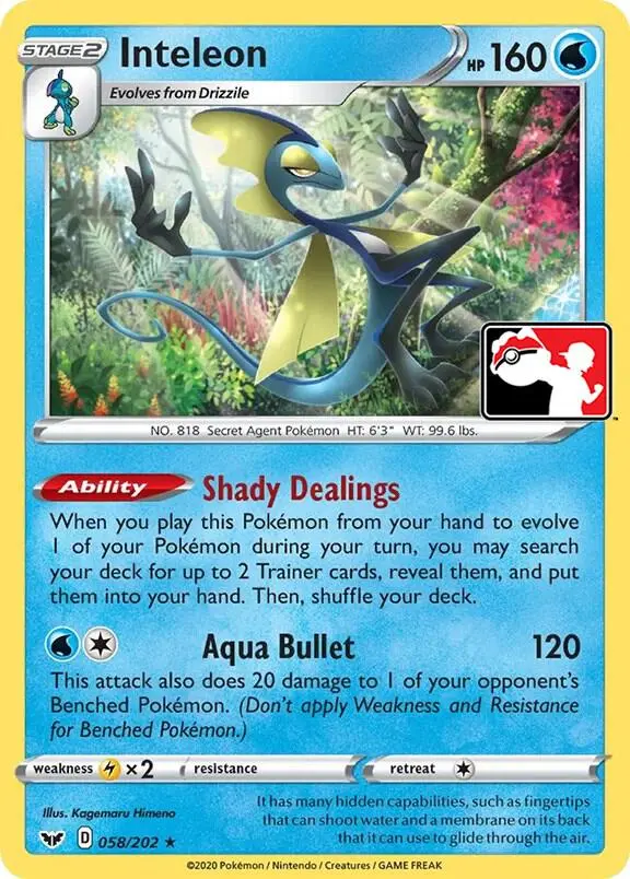Inteleon #058 — Play! Pokémon Prize Pack Series