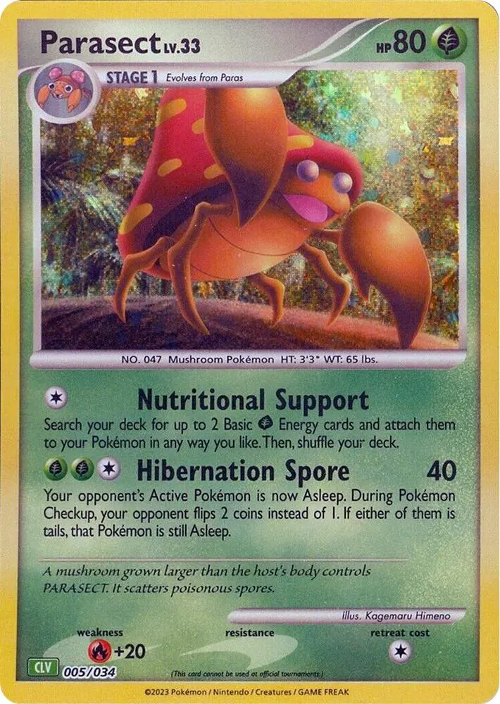 Parasect #005 — Trading Card Game Classic — Venusaur Deck