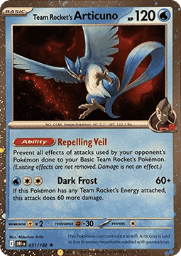 Team Rocket's Articuno #051 Cosmos Holo — Destined Rivals