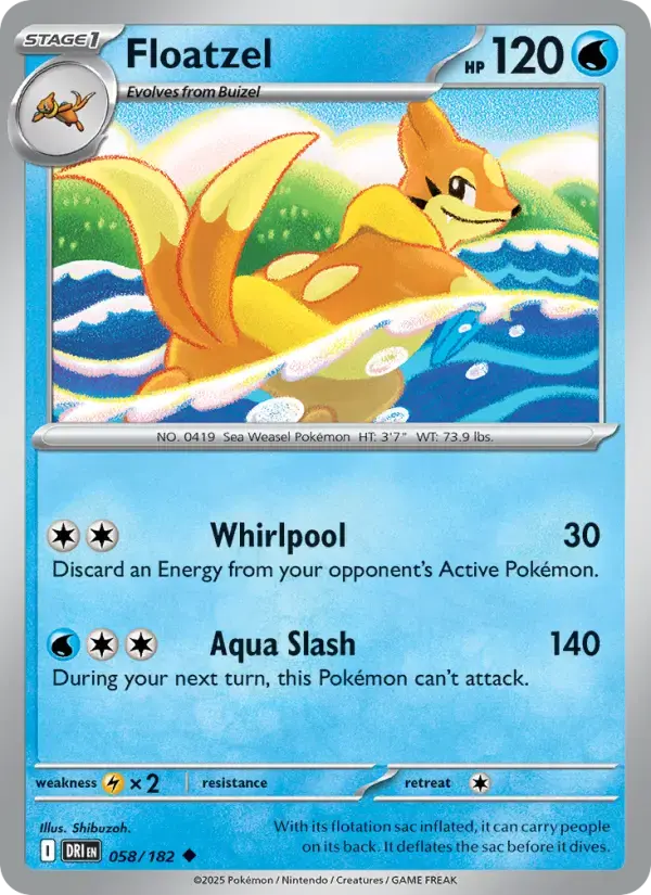 Floatzel #058 — Destined Rivals