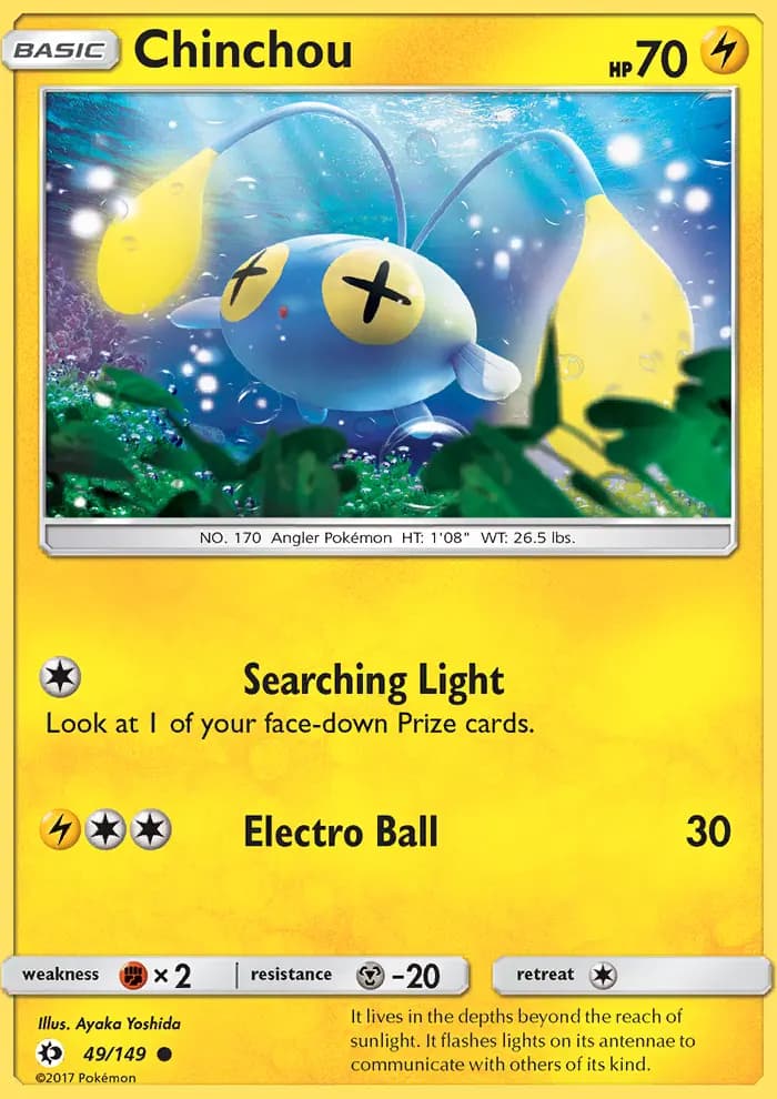 Chinchou #49 — Sun & Moon