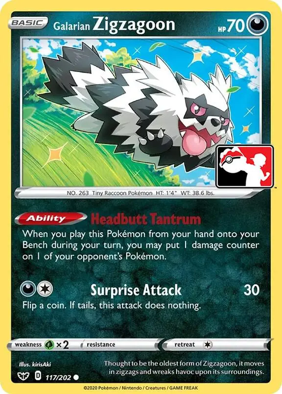 Galarian Zigzagoon #117 — Play! Pokémon Prize Pack Series