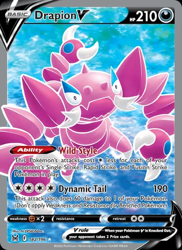 Drapion V #182 — Lost Origin