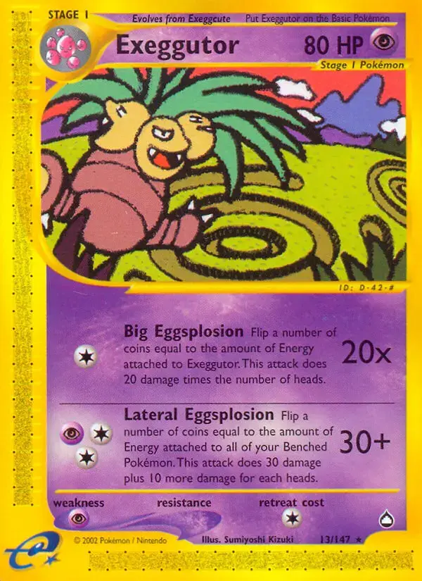 Exeggutor #13 — Aquapolis