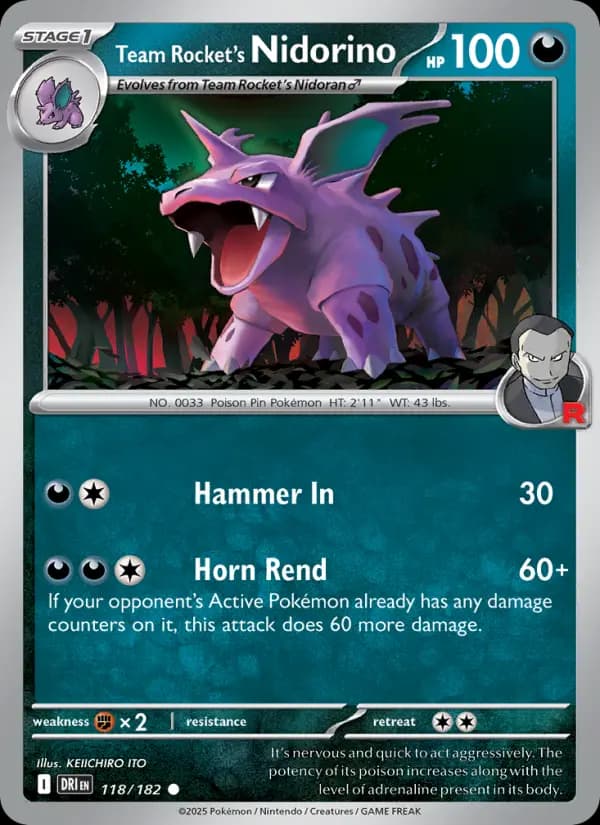 Team Rocket's Nidorino #118 — Destined Rivals