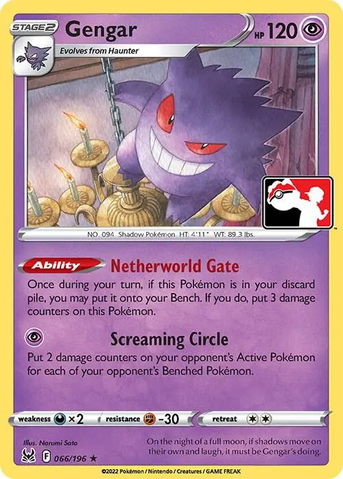 Gengar #066 — Play! Pokémon Prize Pack Series