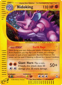 Nidoking #H18 — Aquapolis