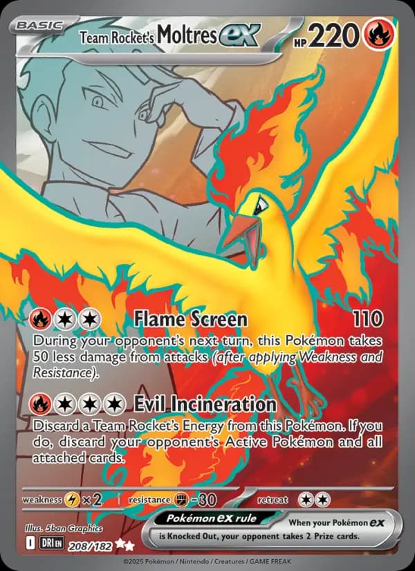 Team Rocket's Moltres ex #208 — Destined Rivals