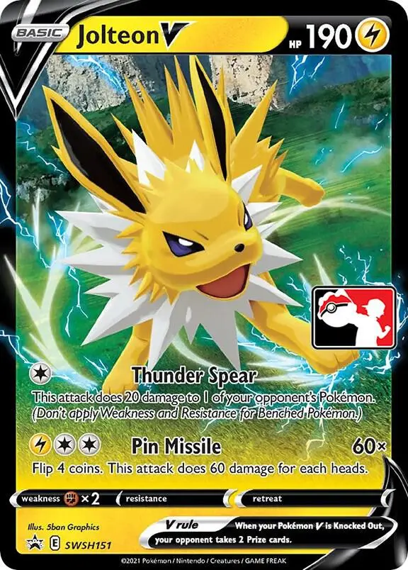 Jolteon V #SWSH151 — Play! Pokémon Prize Pack Series