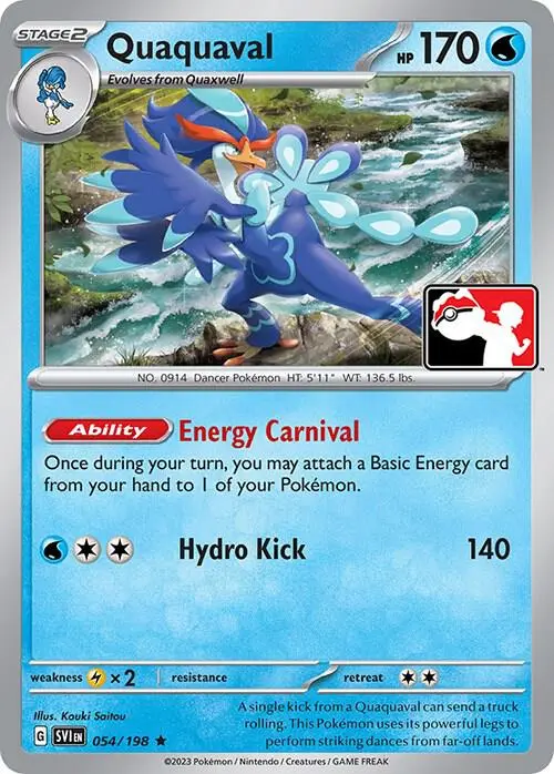 Quaquaval #054 — Play! Pokémon Prize Pack Series