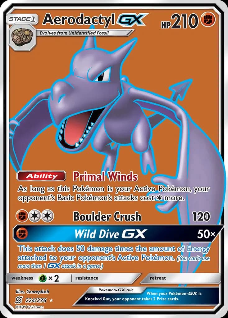 Aerodactyl GX #224 — Unified Minds