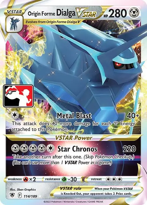 Origin Forme Dialga VSTAR #114 — Play! Pokémon Prize Pack Series