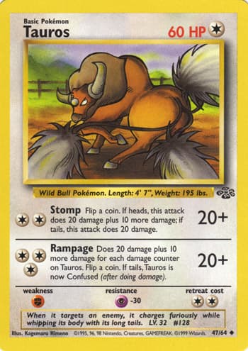 Carte Pokémon ケンタロス #47 — ポケモンジャングル