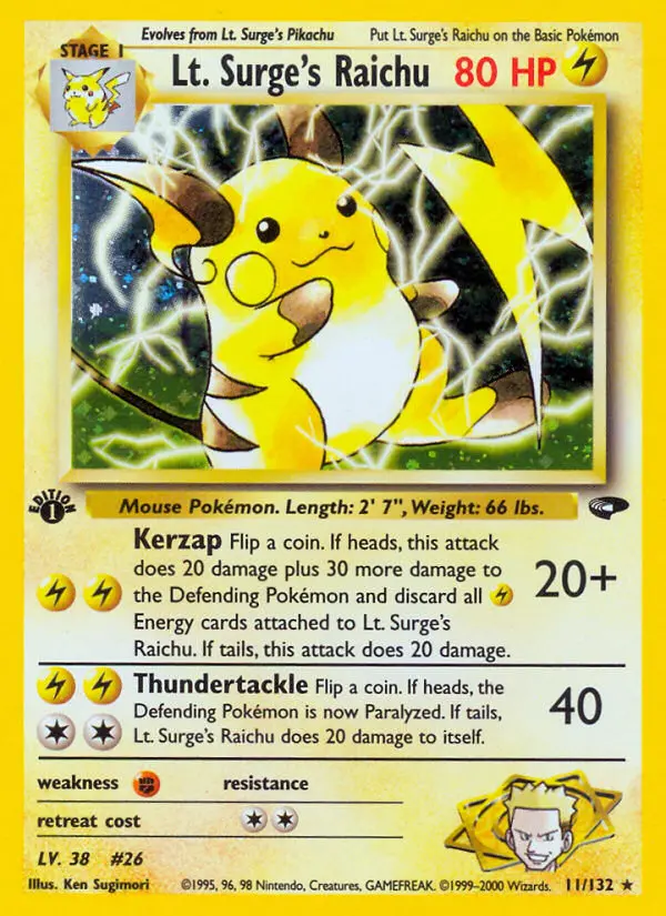 Lt. Surge's Raichu #11 — Gym Challenge