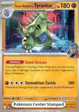 Team Rocket's Tyranitar #096 Pokémon Center — Destined Rivals