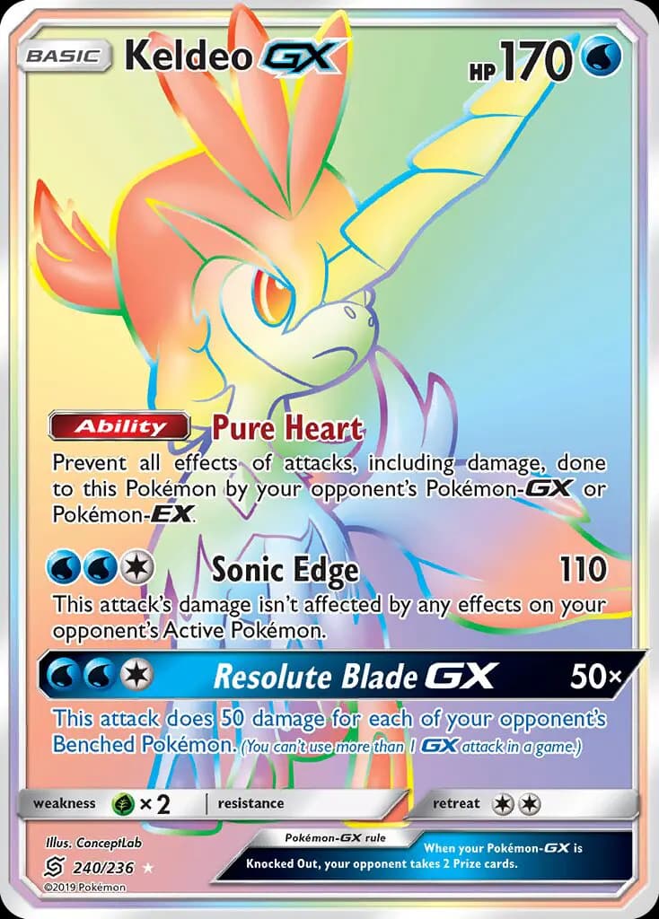 Keldeo GX #240 — Unified Minds