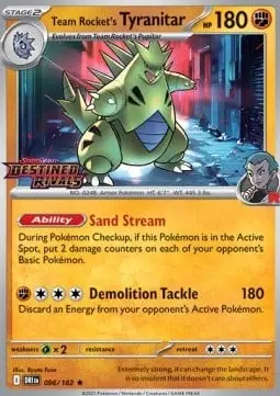 Team Rocket's Tyranitar #096 Stamp — Destined Rivals