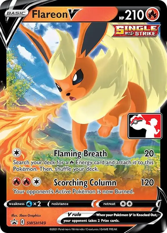 Flareon V #SWSH149 — Play! Pokémon Prize Pack Series