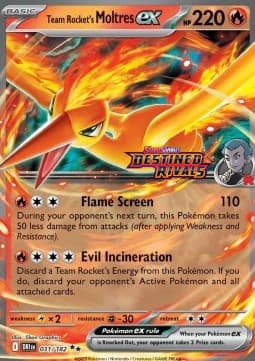 Team Rocket's Moltres ex #031 Stamp — Destined Rivals