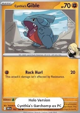 Cynthia's Gible #102 Cosmos Holo — Destined Rivals