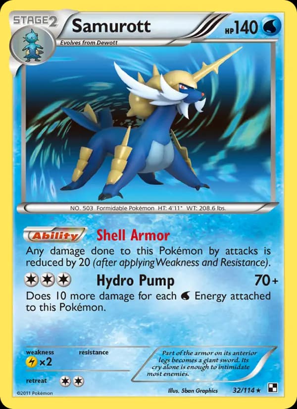 Samurott #32 — Black & White