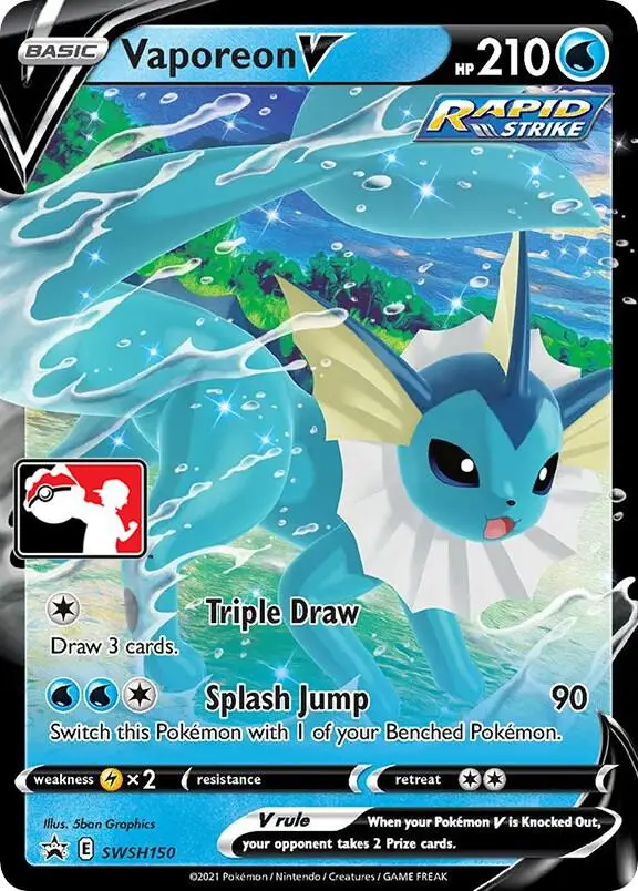 Vaporeon V #SWSH150 — Play! Pokémon Prize Pack Series