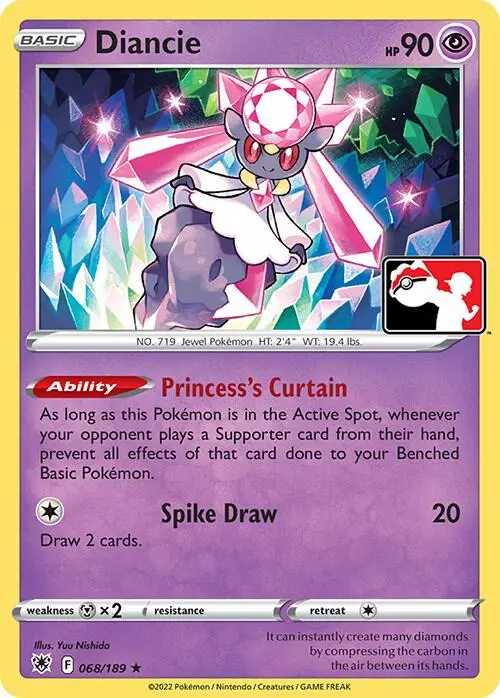 Diancie #068 — Play! Pokémon Prize Pack Series