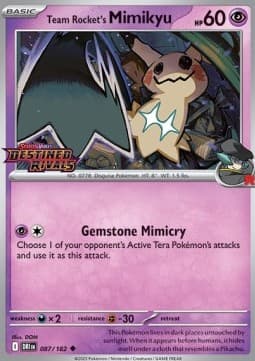Team Rocket's Mimikyu #087 Stamp — Destined Rivals
