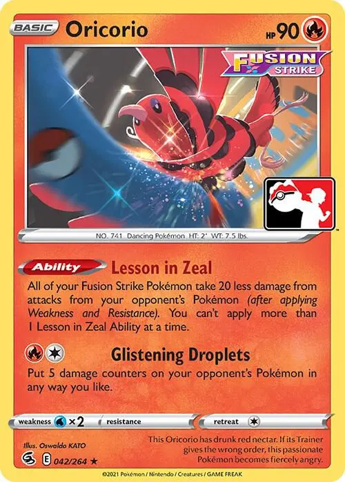 Oricorio #042 — Play! Pokémon Prize Pack Series