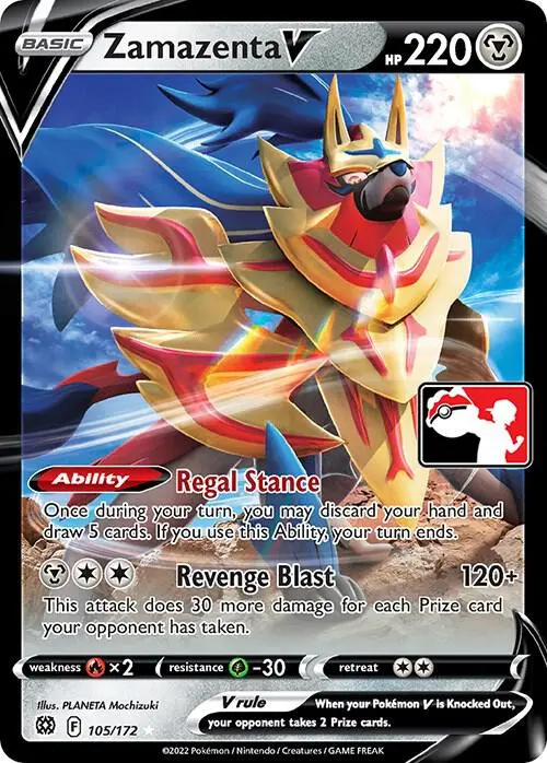 Zamazenta V #105 — Play! Pokémon Prize Pack Series