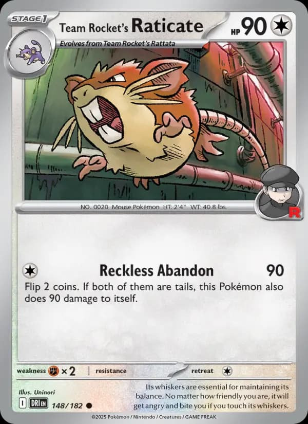 Team Rocket's Raticate #148 — Destined Rivals