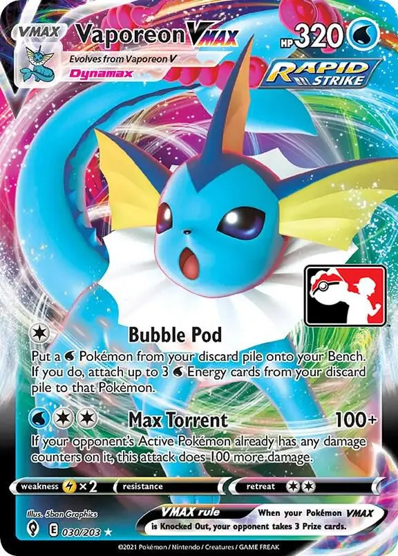 Vaporeon VMAX #030 — Play! Pokémon Prize Pack Series
