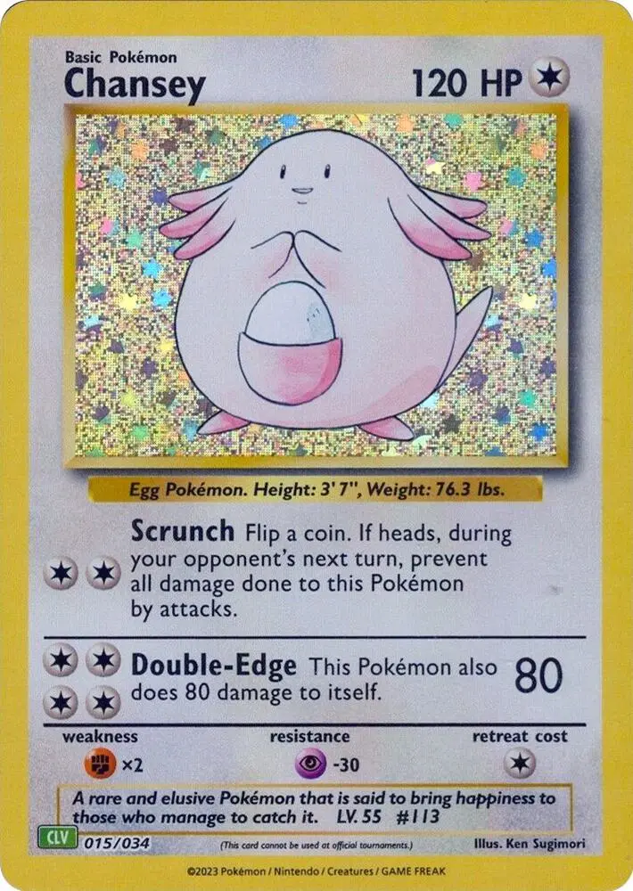 Chansey #015 — Trading Card Game Classic — Venusaur Deck