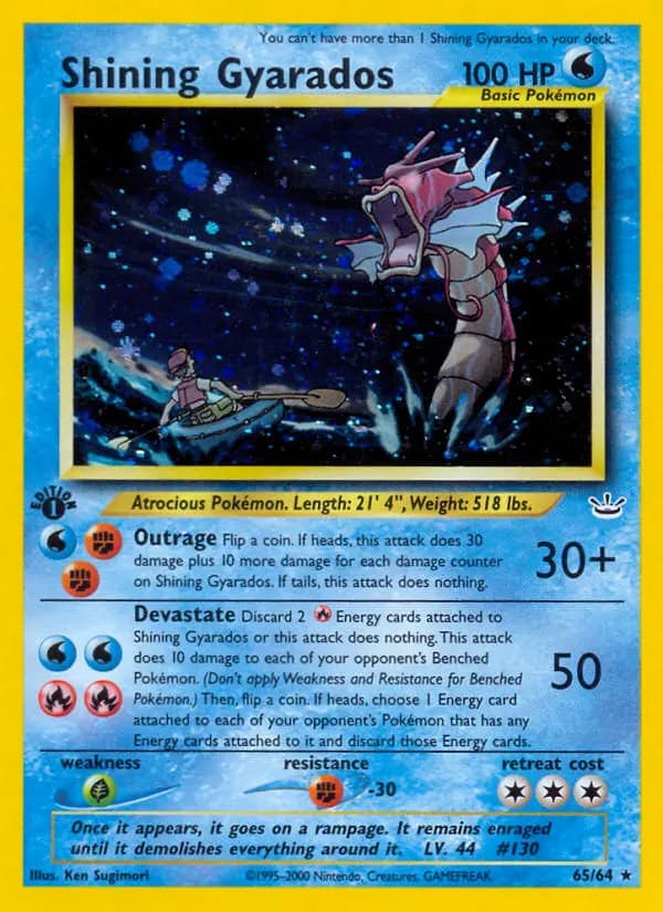 Shining Gyarados #65 — Neo Revelation