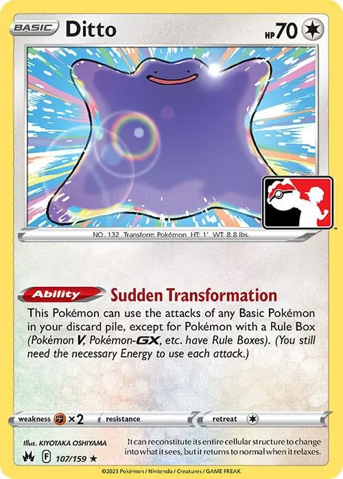 Ditto #107 — Play! Pokémon Prize Pack Series