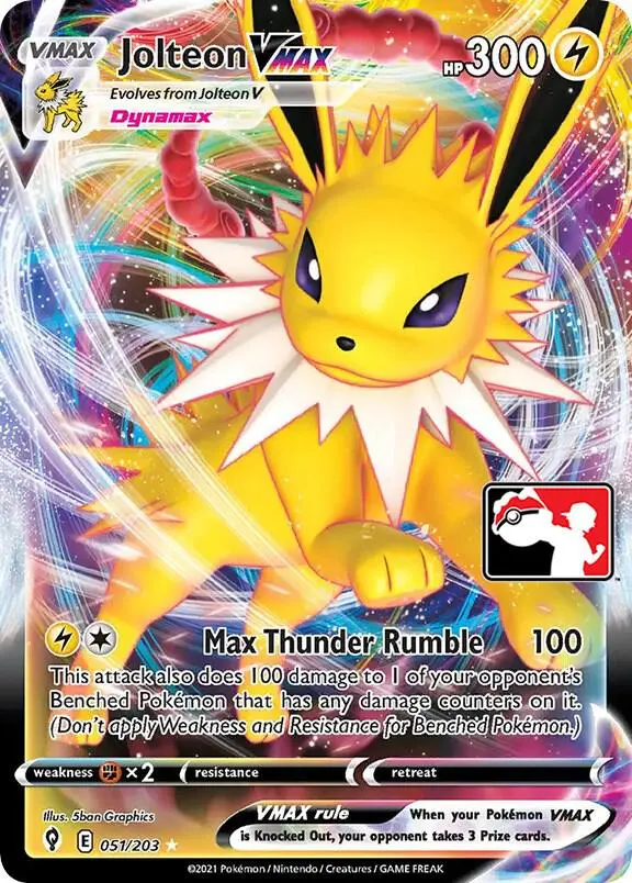 Jolteon VMAX #051 — Play! Pokémon Prize Pack Series
