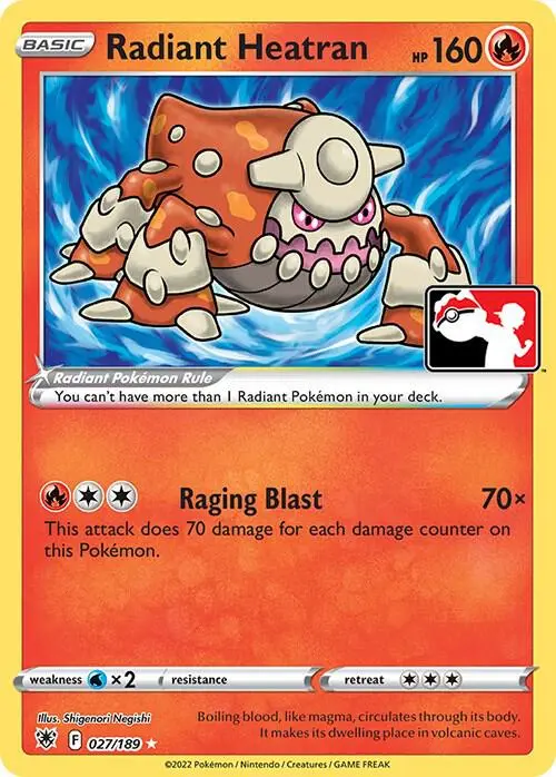 Radiant Heatran #027 — Play! Pokémon Prize Pack Series