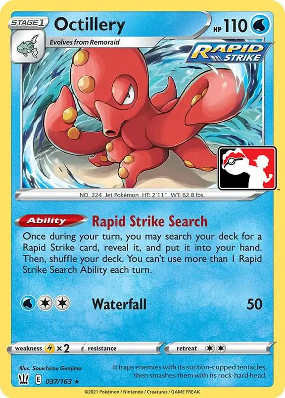 Octillery #037 — Play! Pokémon Prize Pack Series