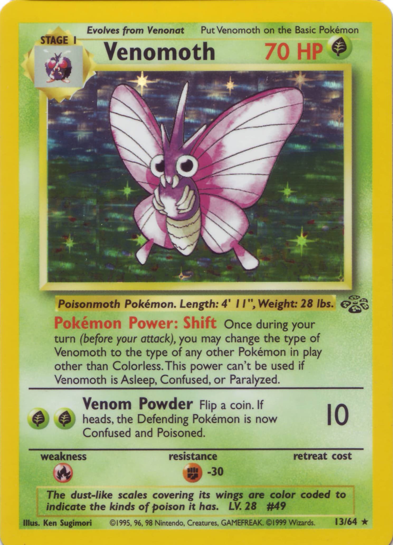 Carte Pokémon モルフォン #13 — ポケモンジャングル