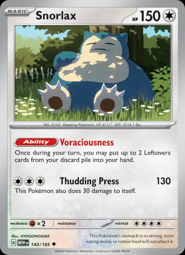 Snorlax #143 — 151