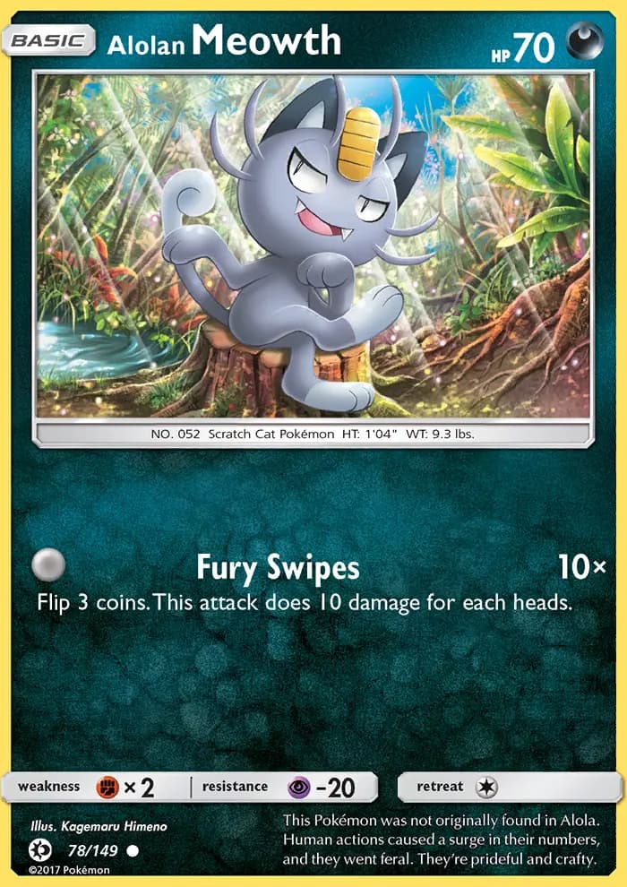 Alolan Meowth #78 — Sun & Moon