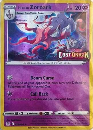 Hisuian Zoroark #076 Stamp V3 — Lost Origin