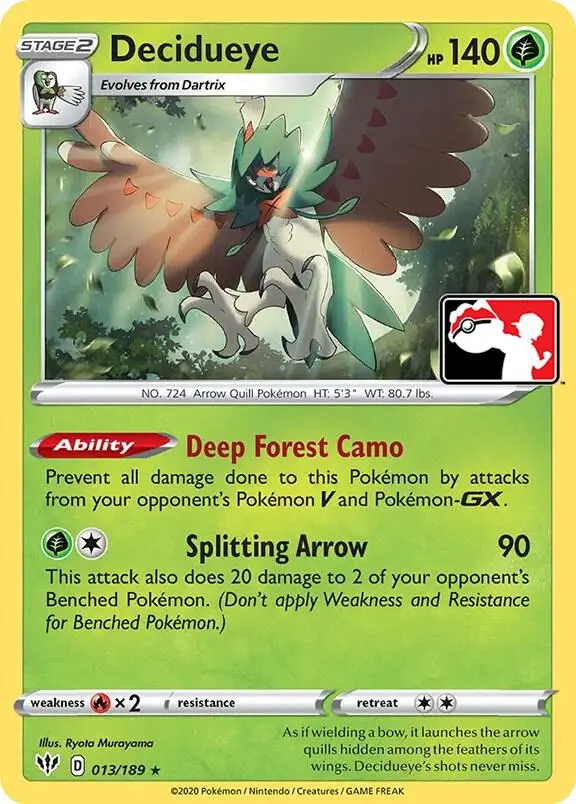 Decidueye #013 — Play! Pokémon Prize Pack Series