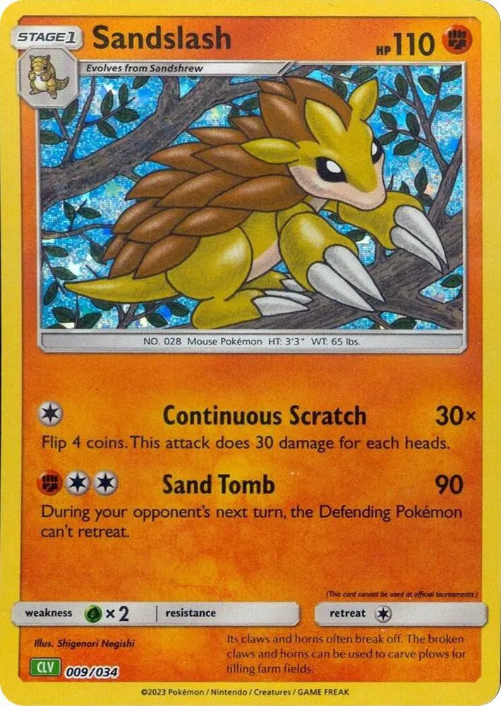 Sandslash #009 — Trading Card Game Classic — Venusaur Deck