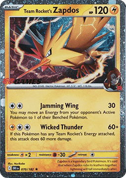 Team Rocket's Zapdos #070 EB Games — Destined Rivals